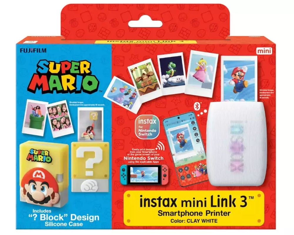 FUJIFILM 富士 instax mini Link 3 【超級瑪利歐套組】SUPER MARIO特別版 拍立得列印機