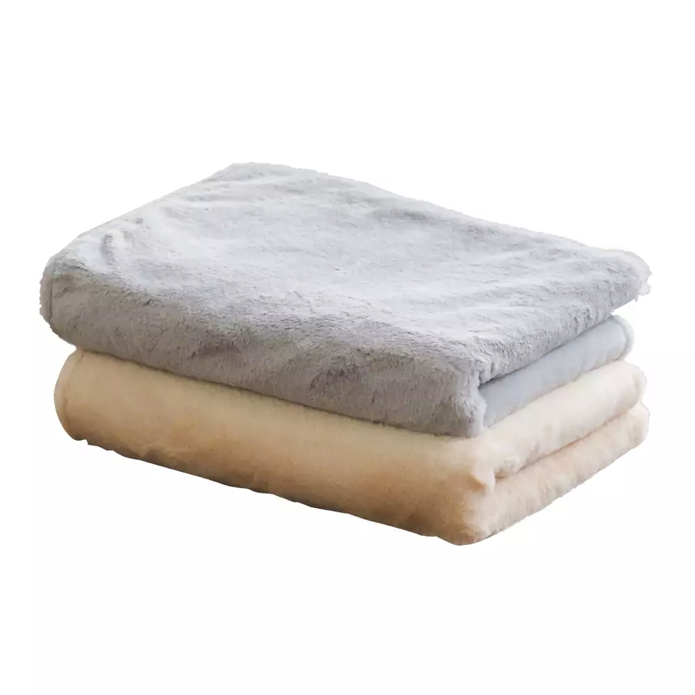 恆暖電熱披肩毯 灰色/淺褐色